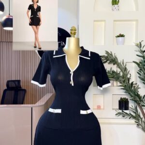 Sequin Halter Neck Top with Skirt Set